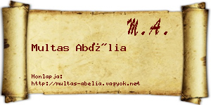 Multas Abélia névjegykártya
